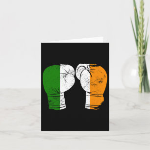 Tarjeta Guantes de boxeo con bandera irlandesa de Guay