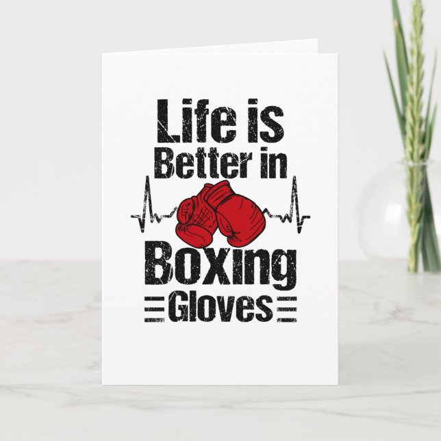 Tarjeta Guantes de boxeo de boxeo de boxeo de artes marcia (Anverso)