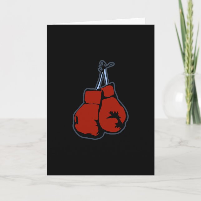 Tarjeta Guantes de boxeo de época (Anverso)