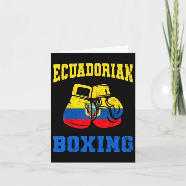 Tarjeta Guantes de boxeo ecuatorianos hombres de boxeo org (Anverso)