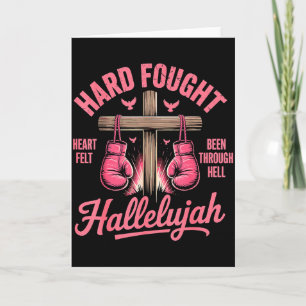 Tarjeta Guantes de boxeo Hard Fought Hallelujah Fe