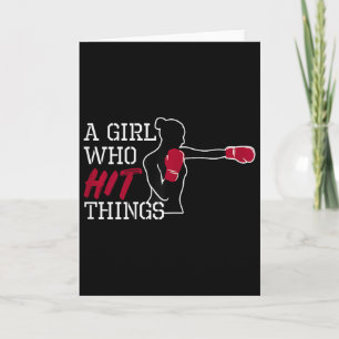 Tarjeta Guantes de boxeo kickboxing para mujeres regalo pa