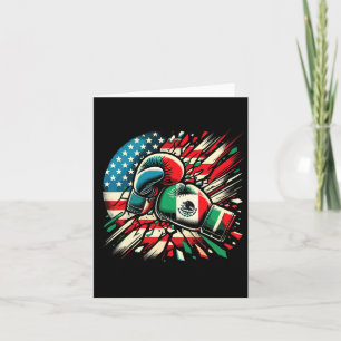 Tarjeta Guantes de boxeo mexicanos: Bandera Americana Fusi