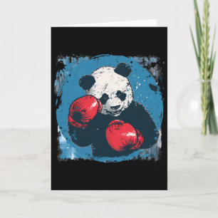Tarjeta Guantes de boxeo para amantes del boxeo panda Kick