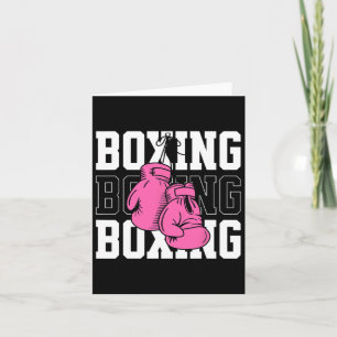 Tarjeta Guantes de boxeo rosa