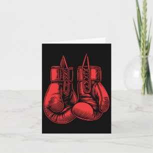 Tarjeta Guantes de boxeo Sport Boxer Kickboxer Pelea de en