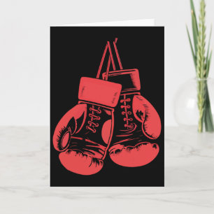 Tarjeta Guantes de boxeo vintage kickboxing amante del box