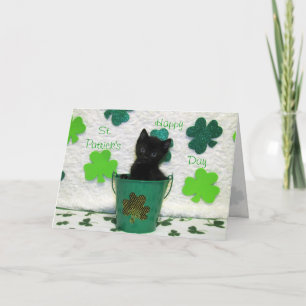 Tarjeta Guapo gato Jack The St. Patrick's Day Cat