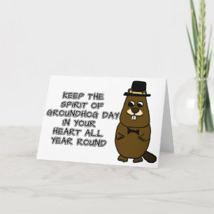 Tarjeta Guarda el Día del Espíritu de la Groundhog en tu c