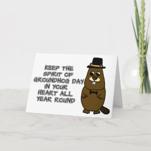 Tarjeta Guarda el Día del Espíritu de la Groundhog en tu c