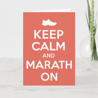 Tarjeta Guarde la calma y el maratón