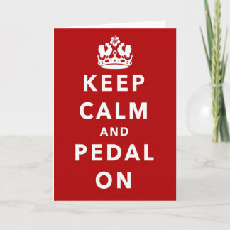Tarjeta Guarde la calma y Pedal encendido