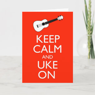 Tarjeta ¡Guarde la calma y Uke encendido!