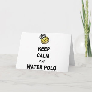 Tarjeta Guarde los productos del water polo de la calma y