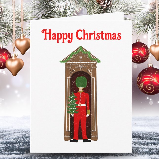 Tarjeta Guardia Real de Navidad con Casa de Pan de Jengibr (Subido por el creador)