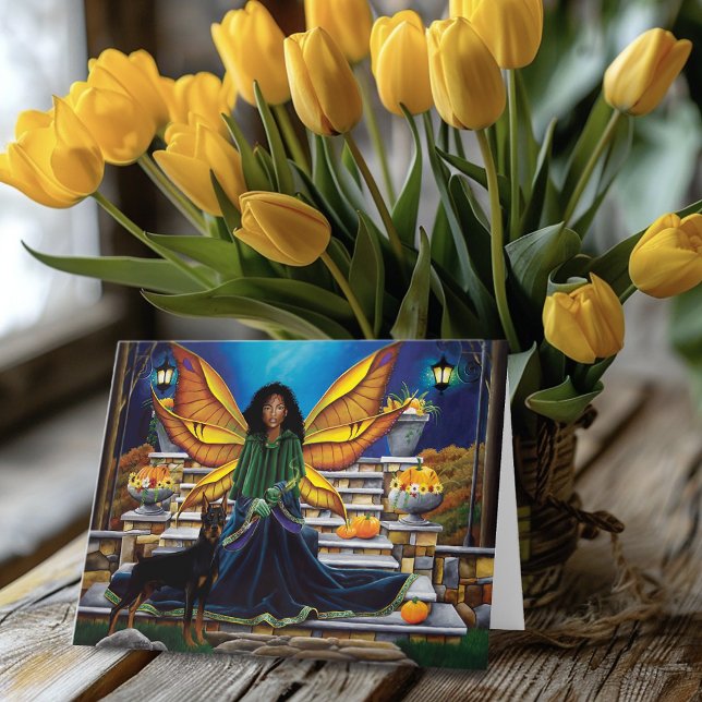 Tarjeta Guardian de hadas Doberman Dog (Subido por el creador)