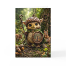 Guardián de la bellota Cute Monstruo del bosque