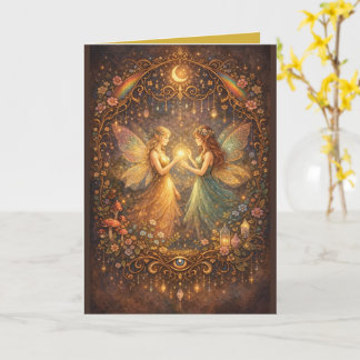 Tarjeta Guardianes del bosque: hadas místicas