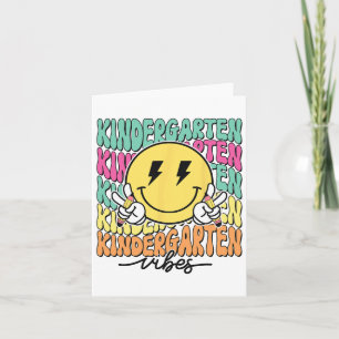 Tarjeta Guarro de Kindergarten Para Niñas Niños Maestro Vu