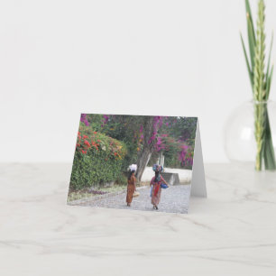 Tarjeta Guatemala Mujeres, mujeres, flores, vestimenta tra