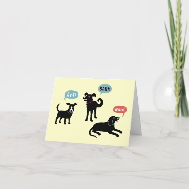 Tarjeta Guau Guau Ladra (Anverso)
