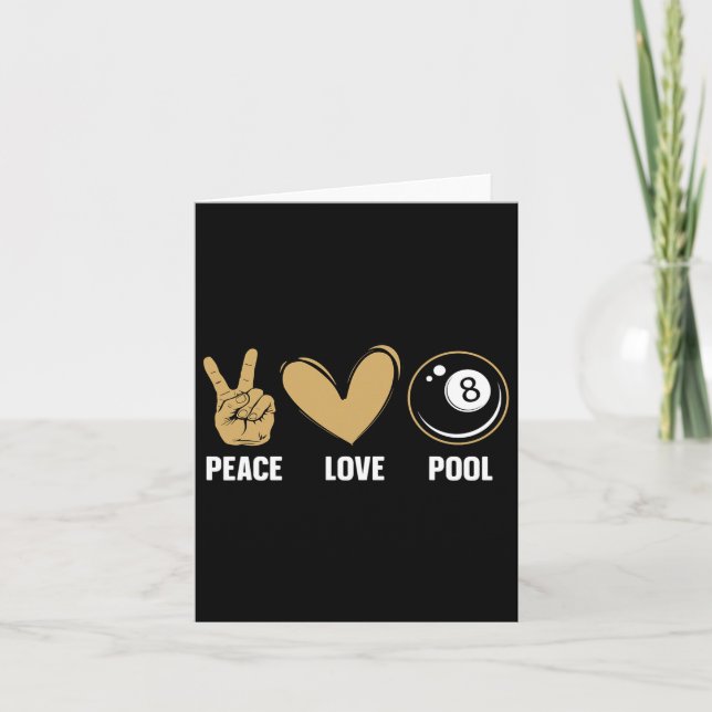 Tarjeta Guay 8 Ball Pool Lover Design para Hombres Mujeres (Anverso)