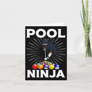 Tarjeta Guay Billiards Art For Men Pool Player Ninja