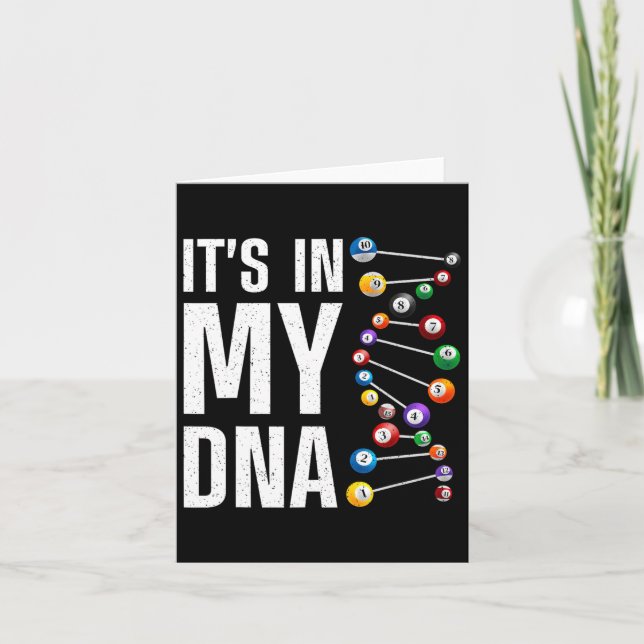 Tarjeta Guay Billiards Art For Men Women Pool Player Billi (Anverso)