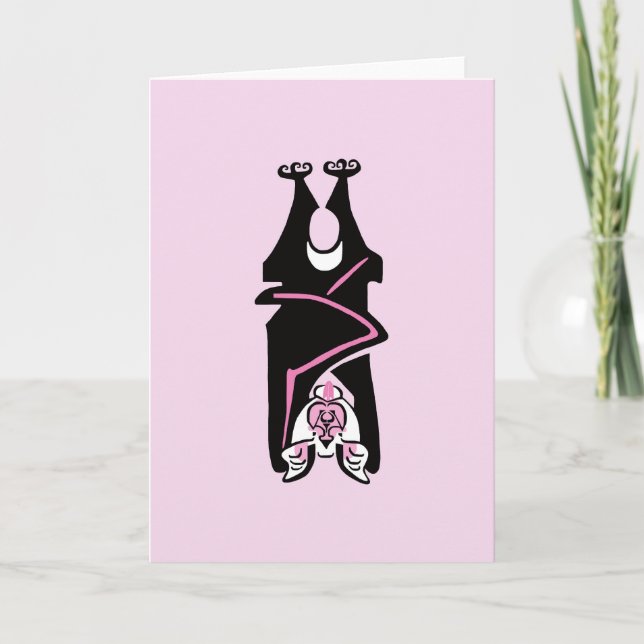 Tarjeta Guay Black BAT - Halloween - Vida salvaje - Rosa (Anverso)