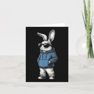 Tarjeta Guay Bunny Face Sungles Rabbit Feliz Día de Pascua