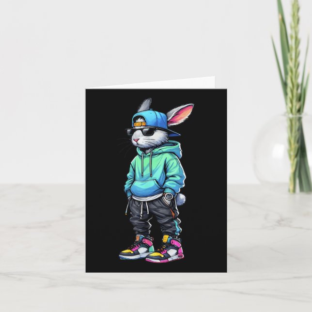 Tarjeta Guay Bunny Rabbit Sungles Easter Day Para Hombres (Anverso)