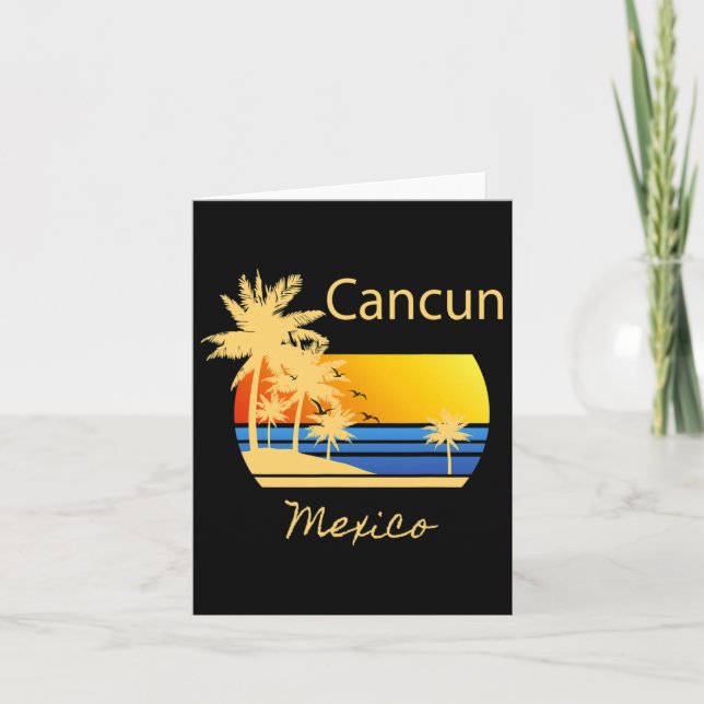 Tarjeta Guay Cancun original México playas Novedad (Anverso)