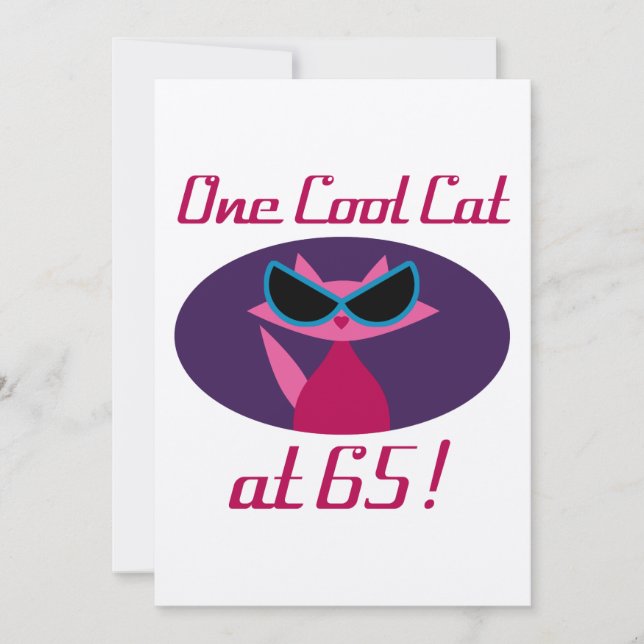 Tarjeta Guay Cat 65th Birthday (Anverso)