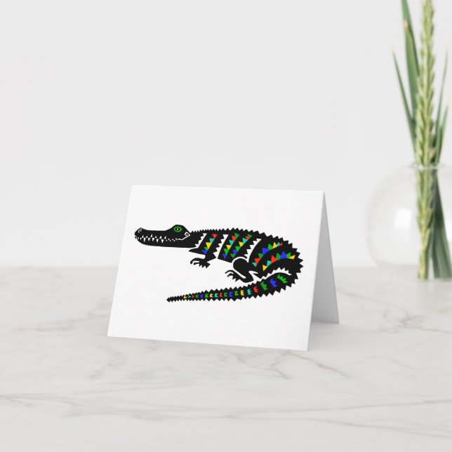 Tarjeta Guay CROCODILE - Gráfico animal en peligro de exti (Anverso)