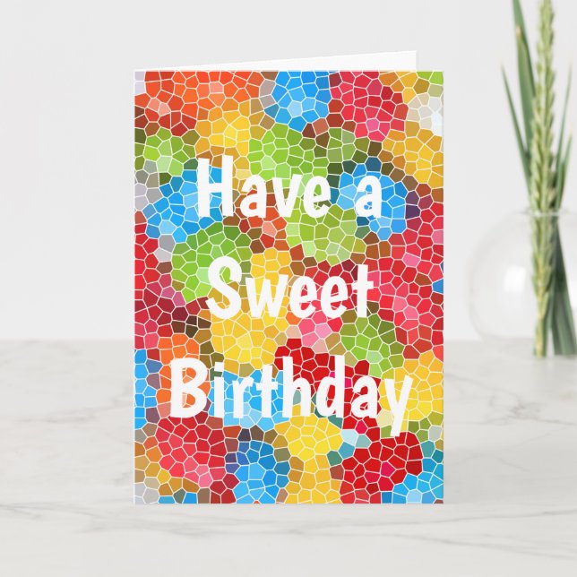 Tarjeta Guay Cute de colores brillantes (Anverso)