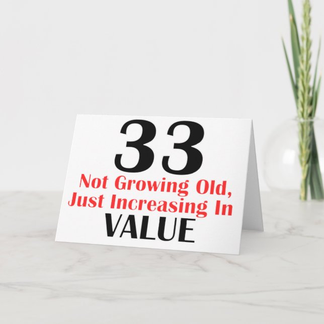 TARJETA GUAY DISEÑOS DEL CUMPLEAÑOS DE 33 AÑOS (Anverso)