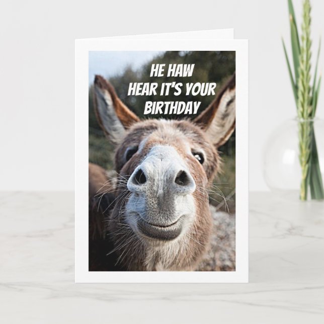 TARJETA **GUAY DONKEY DICE "FELIZ CUMPLEAÑOS" HERMANO (Anverso)