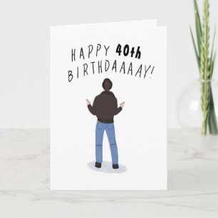 Tarjeta Guay Fonz Happy Days 40th Birthday Card