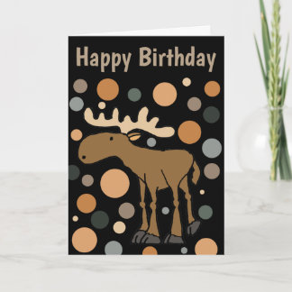 Tarjeta Guay Funny Moose and Circles Resumen el arte