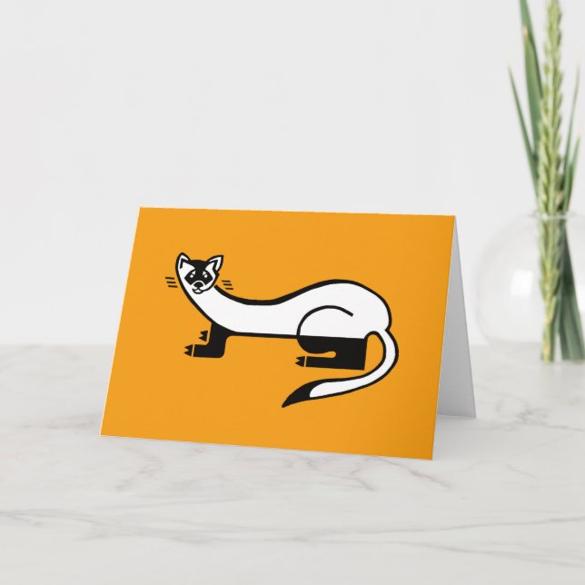 Tarjeta Guay graphic FERRET- Conservación- Naranja de vida (Anverso)