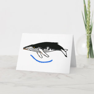Tarjeta Guay Humpback WHALE - Animales en peligro de extin
