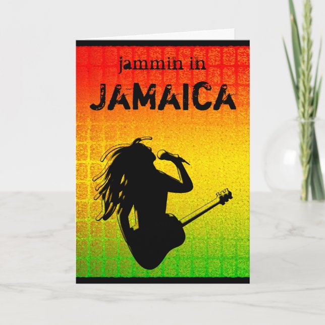 Tarjeta Guay Jammin en Jamaica Reggae Rastafari (Anverso)