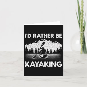 Tarjeta Guay Kayak Art Para Hombres Mujeres Kayak Paddle B
