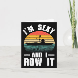 Tarjeta Guay Kayak Art Para Hombres Mujeres Kayaker Rowing