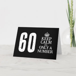 Tarjeta Guay mantenga la calma personalizado meme 60th Bir