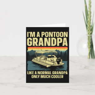 Tarjeta Guay Pontoon Bote Art Para Hombres Abuelo Bote Pon
