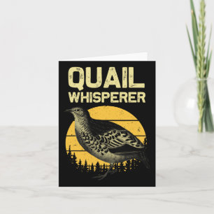 Tarjeta Guay Quail Whisperer Para Hombres Mujeres Caza De 