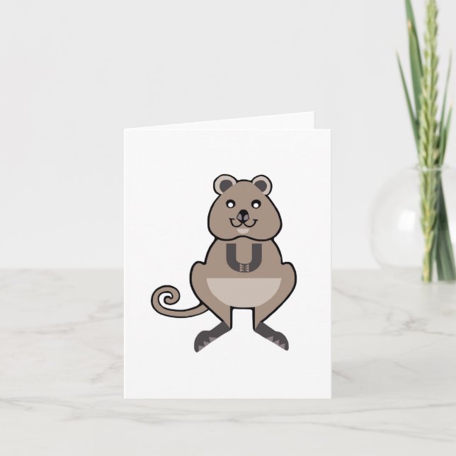 Tarjeta Guay QUOKKA - Marsupial - Vida silvestre - Natural (Anverso)