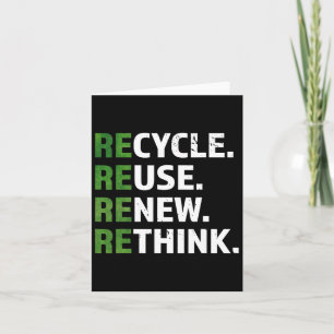 Tarjeta Guay Reciclar Reutilizar Renovar Repensar Cita Día