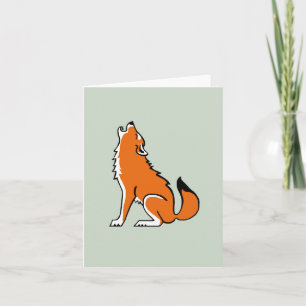 Tarjeta Guay Red WOLF — Vida silvestre - Naturaleza - Verd